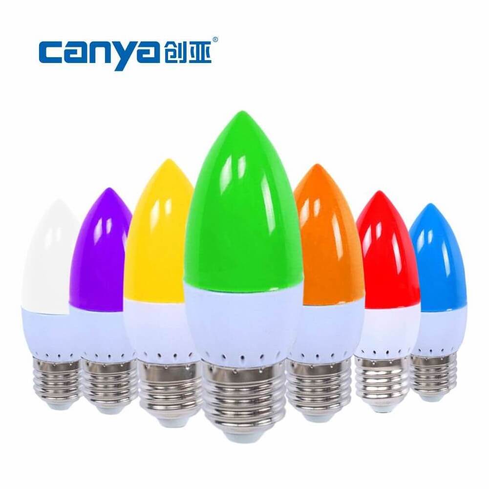 Multi Color Light Bulb Raw Material Red Pink Blue Green Purple Orange Yellow White Color Led Bulb Color Changing Light Bulbs