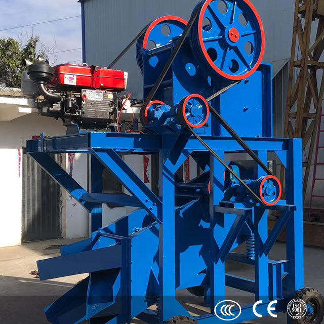 High quality rock jaw crusher with diesel mini stone gold ore quartz small jaw crushers manufacturer