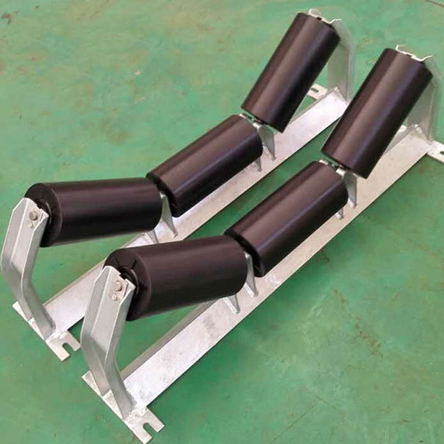 CIF Manila Price Heavy Duty Anti Magnetic Troughed Rubber Disc Gravity Conveyor Impact Roller