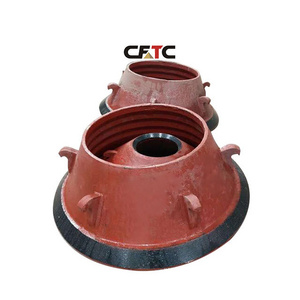 Cone crusher spare parts and wear parts concave mantle to suit symons cone crushers