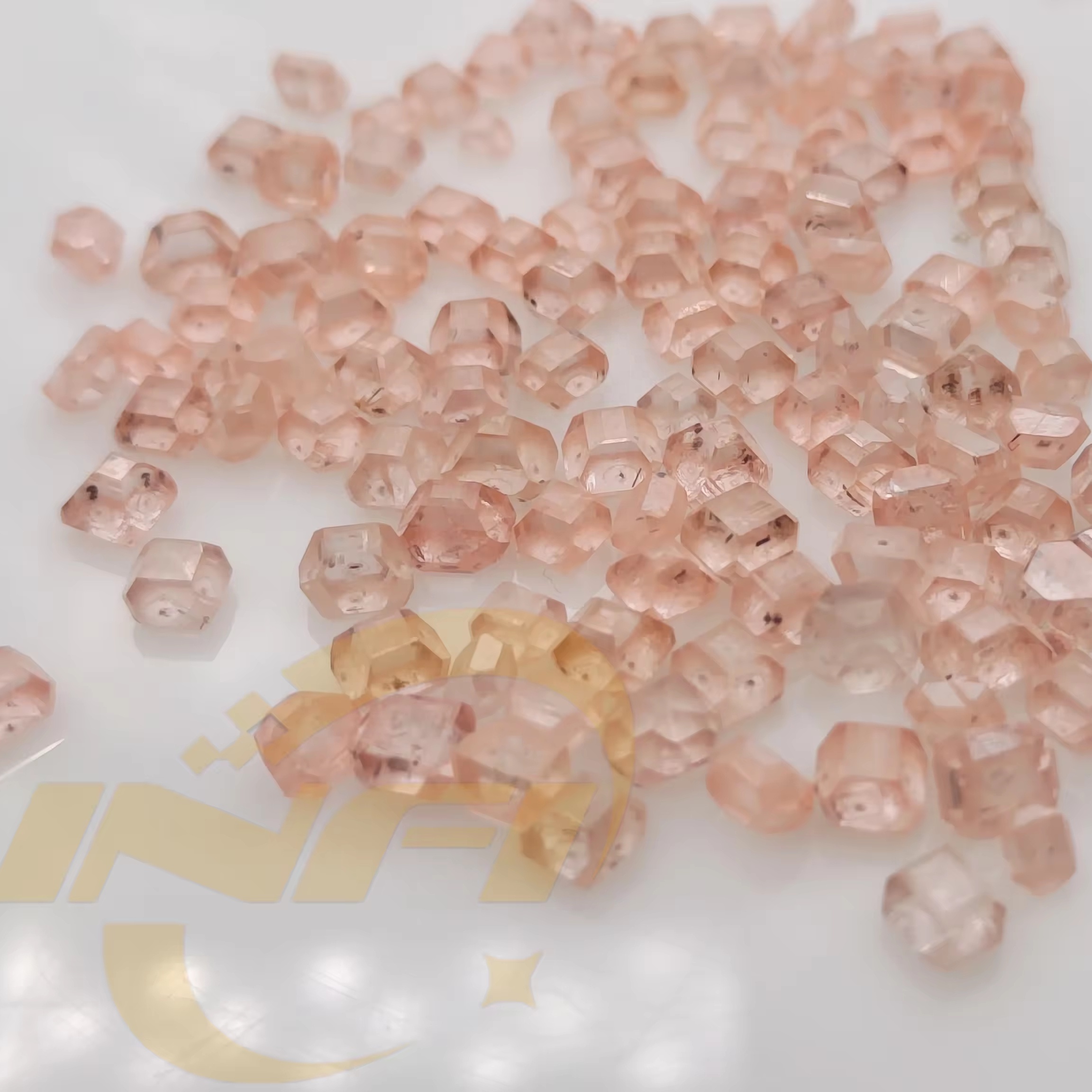 Sakura pink HPHT rough diamond lab grown pink color diamond for jewelry use