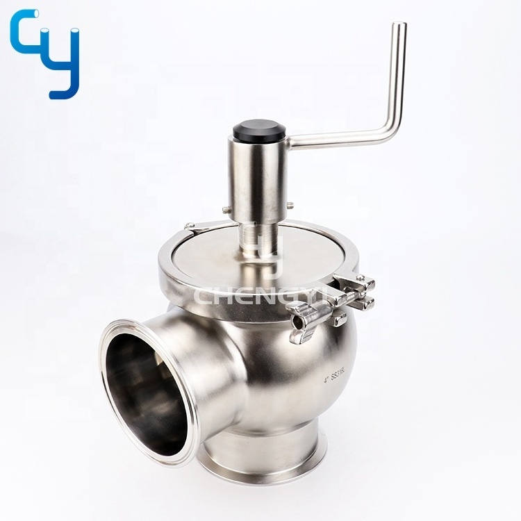 Sanitary stainless steel manual reversing valve divert seat valve