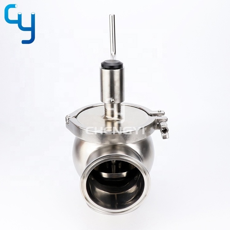 Sanitary stainless steel manual reversing valve divert seat valve