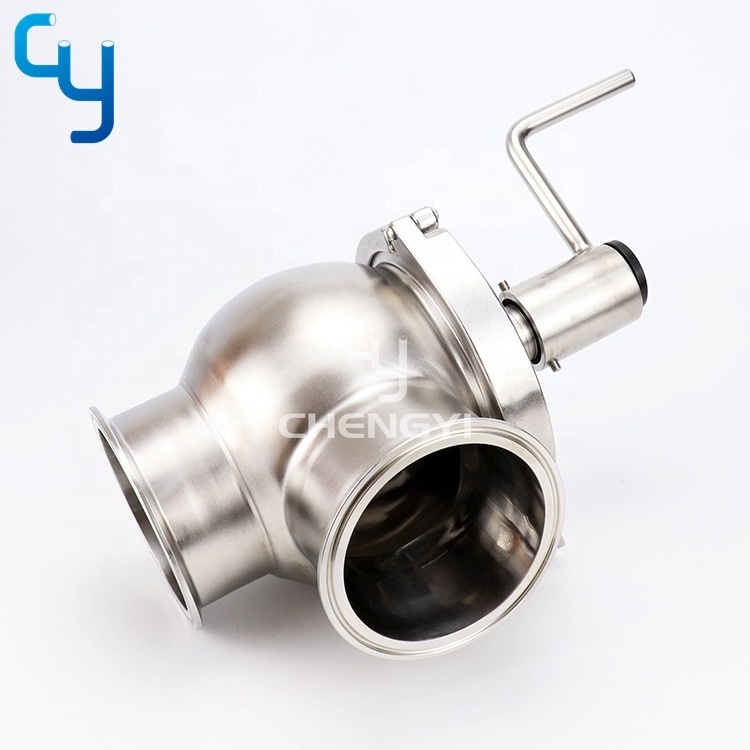 Sanitary stainless steel manual reversing valve divert seat valve