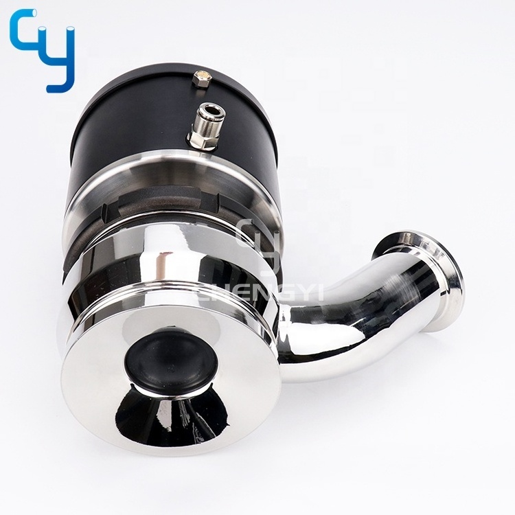 Stainless steel sanitary aseptic pneumatic tank bottom diaphragm valve