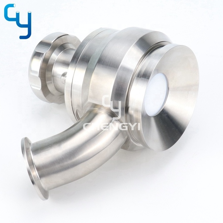 Stainless steel sanitary radial tank bottom diaphragm valve