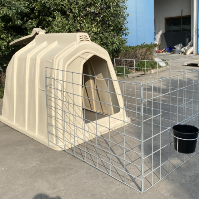 Farm equipment high quality plastic calf hutch cow confortable livestock house rotomolding calf hutch