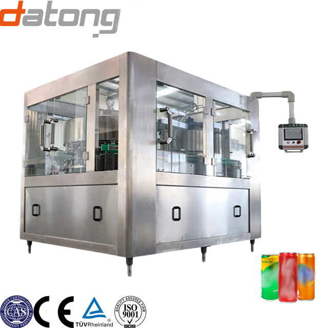 Fully Automatic Aluminium Can Filling Line Carbonated Beverage Energy Drink Can Filling Machine