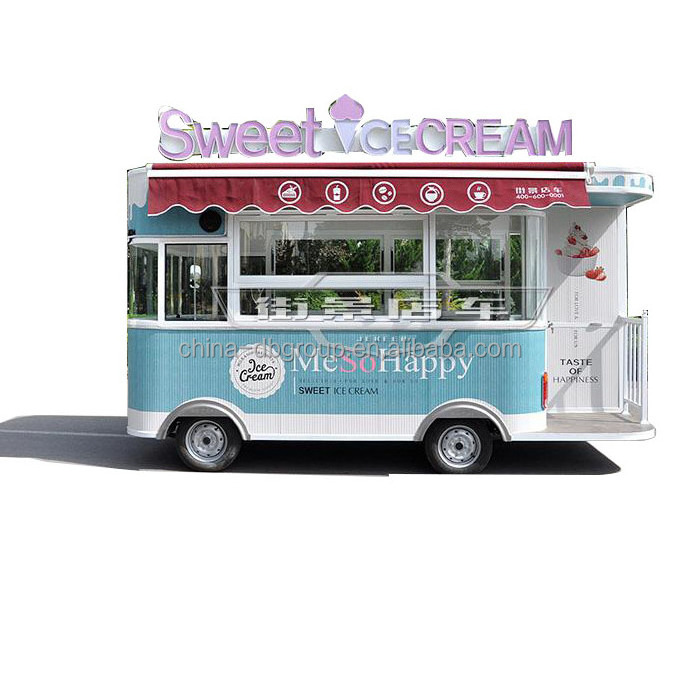 Fast Food truck Selling Electric Ice Cream Cart Bike Food Cart