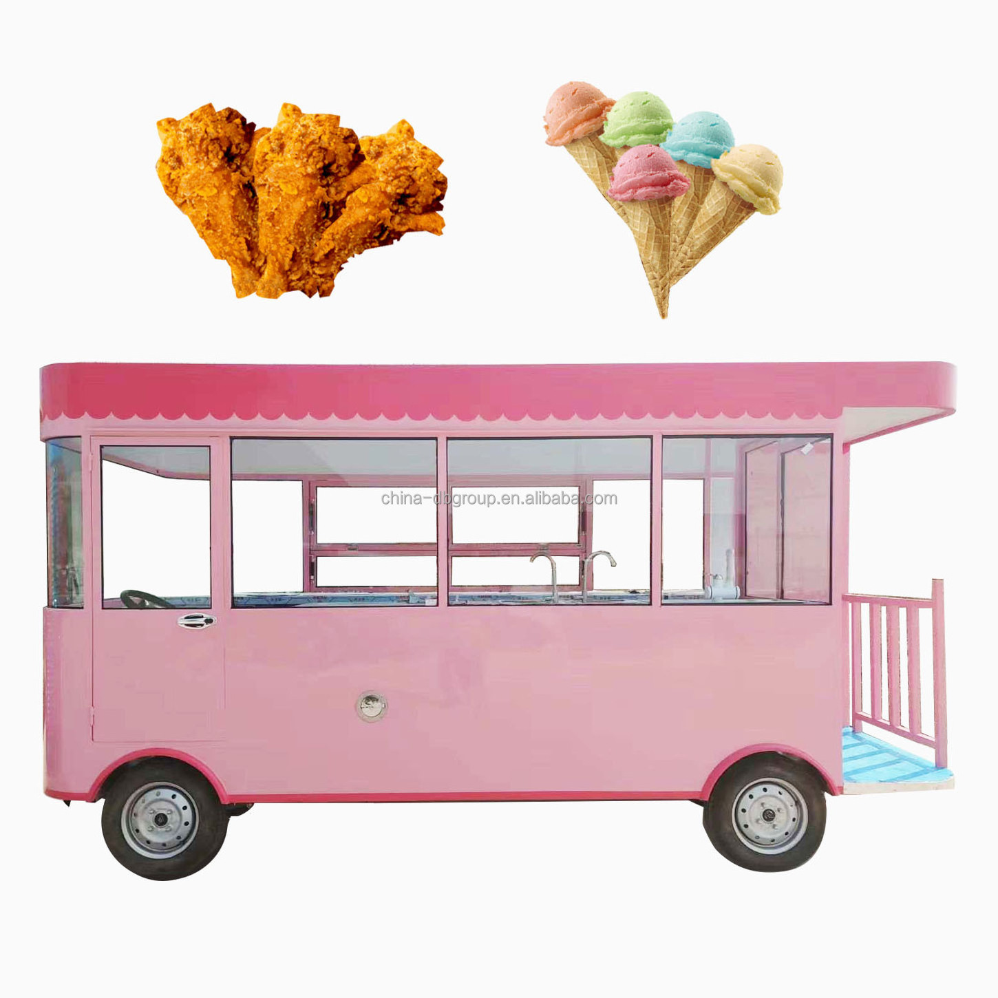 Fast Food truck Selling Electric Ice Cream Cart Bike Food Cart