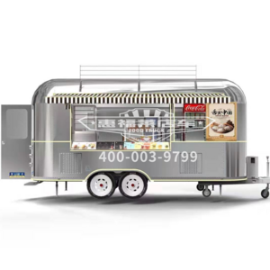 Outdoor Mobile Food Trailer Street Stainless Steel Mobile Food Cart for sales with cheap price