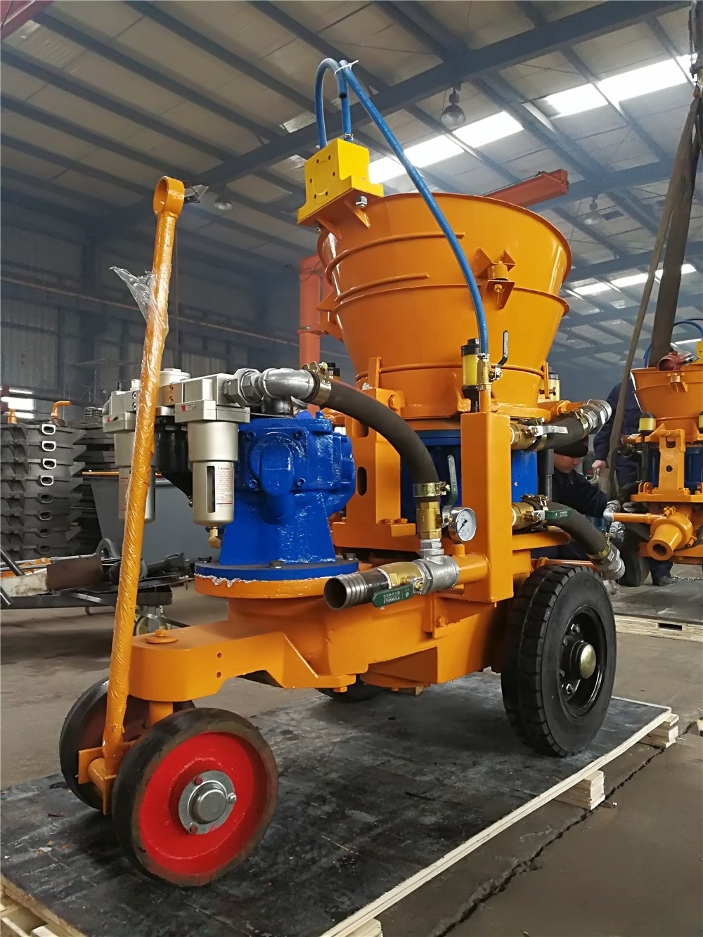 Pneumatic Shotcrete Machine/PZ-5A Air Rotor Motor Dry Mix Shotcrete Gunite Concrete Spraying Machine