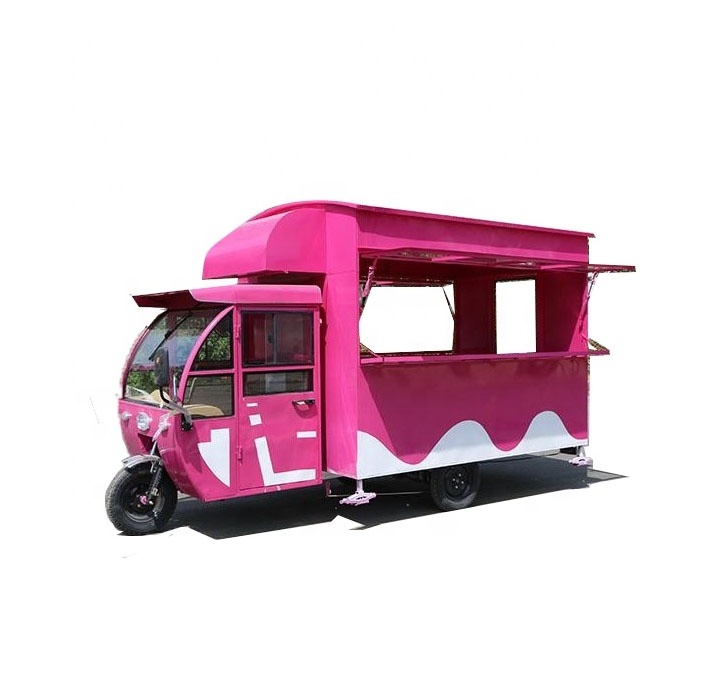 electric mobile multi-functional dining car tricycle food trucks with full kitchen