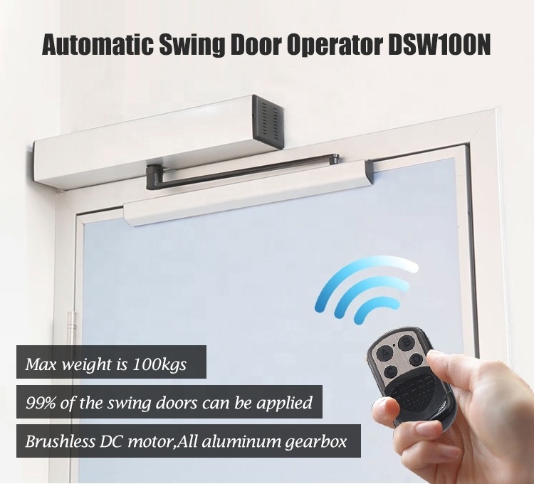 DEPER Remote Control 100KG Electric Door Closers Automatic Swing Door Opener With Automatic Open Door with low noise