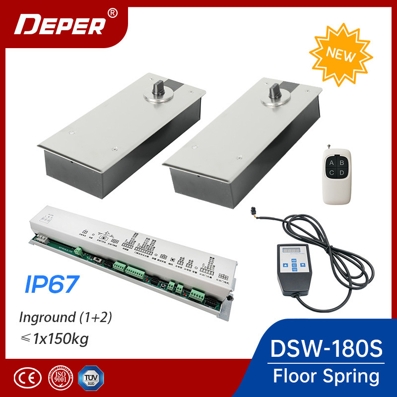 DSW-180S Two Ways Opening Automatic Glass Electric Floor Spring For Swing Door No Touch Hand Free Operated Door Opener