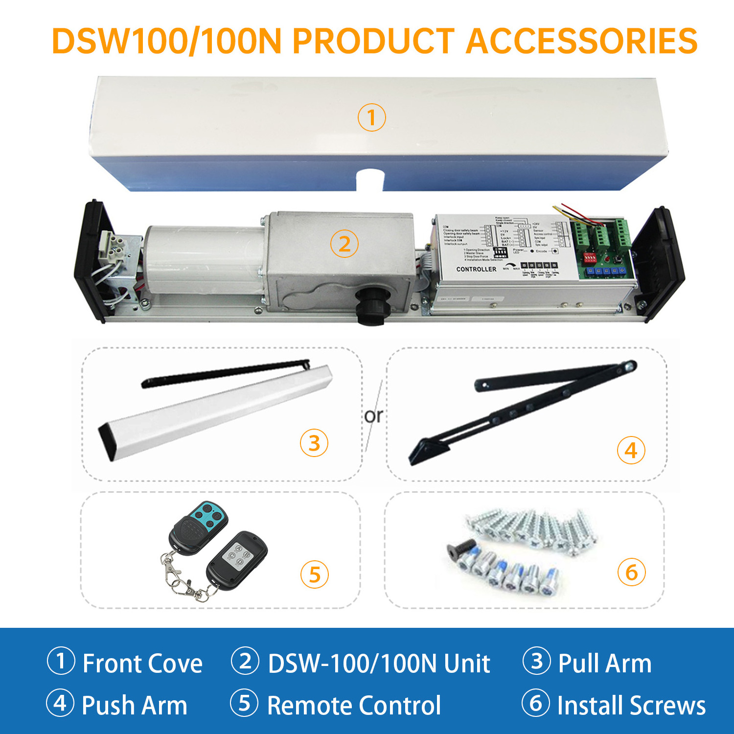 Hands Free & Easy Install 100kg Electric Double Door Closer /Opener /Operator Automatic Swing Door