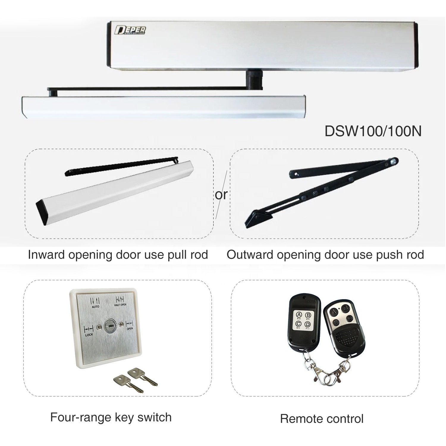 Deper Smart Easy Install Swing Automatic Door Closer/Opener/Operator for Bedroom