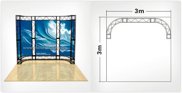 Outdoor Iron Trade Show Truss Booth, Square Lighting aluminum Truss