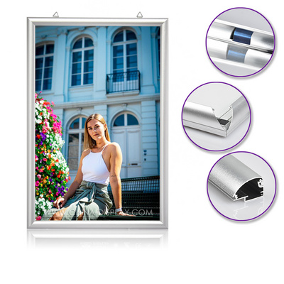 Snap Frame Aluminum Extrusion Profile Aluminium Frame Advertising Flex Profile Wall Mounted Advertising Slim Light Box