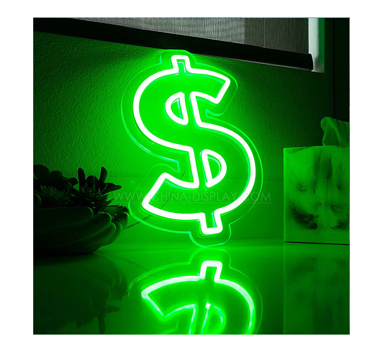 Shop decoration money neon sign wall decor hello beautiful acrylic led sign custom led signs for business