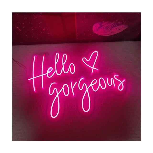 Factory Competitive Price Neon Sign Hello Beautiful Hello Gorgeous Happy Ever After Neon Sign For Wedding Decorations