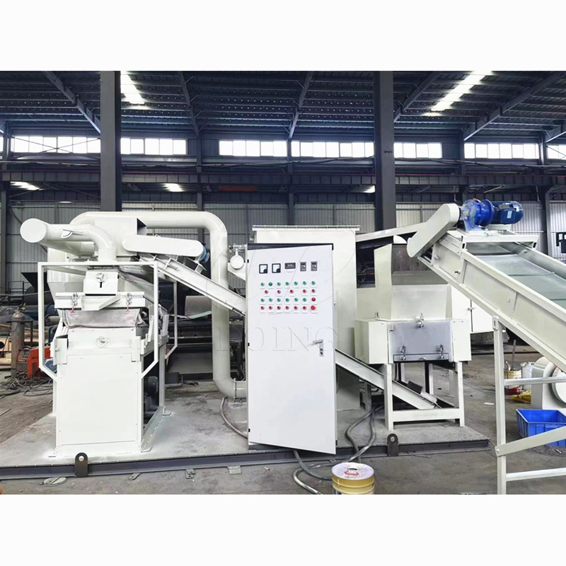 Copper cable wire recycling machine process wires and cables to get pure copper and plastic