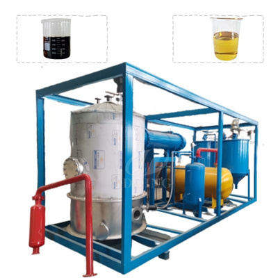 Newly catalyst design used engine oil to diesel generator distillation equipment Waste motor oil re refining machine