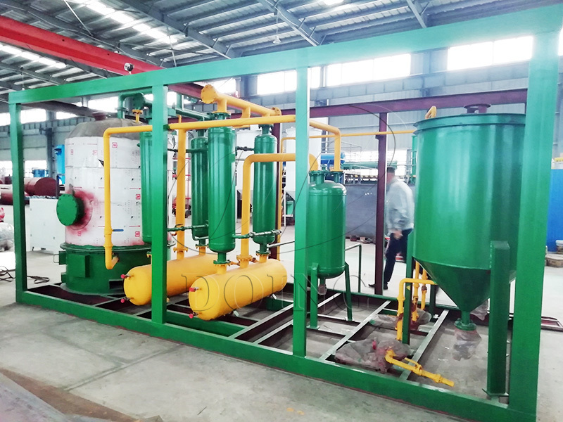 Mini 500kg Mobile Type Tire Pyrolysis Oil To Diesel Distillation Plant Used Motor Oil To Diesel Refinery Machine For Sale