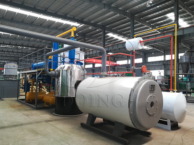 Mini 500kg Mobile Type Tire Pyrolysis Oil To Diesel Distillation Plant Used Motor Oil To Diesel Refinery Machine For Sale