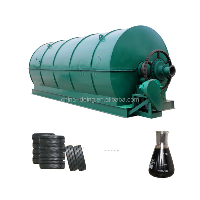 Hot Sales Recapped Tires Pyrolysis Refining Distillation Machine for recycling used tyre