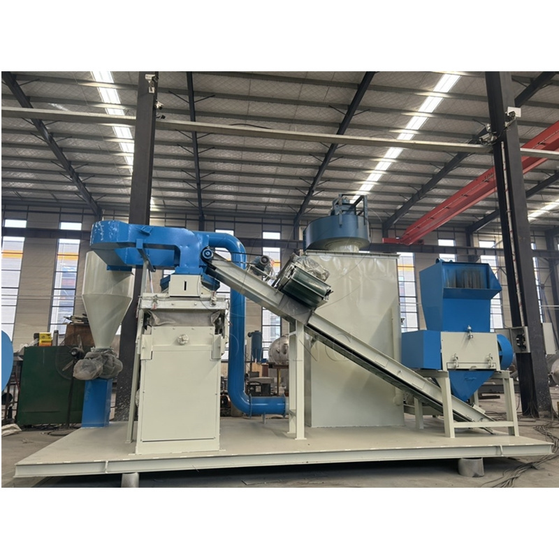 Copper cable wire recycling machine process wires and cables to get pure copper and plastic