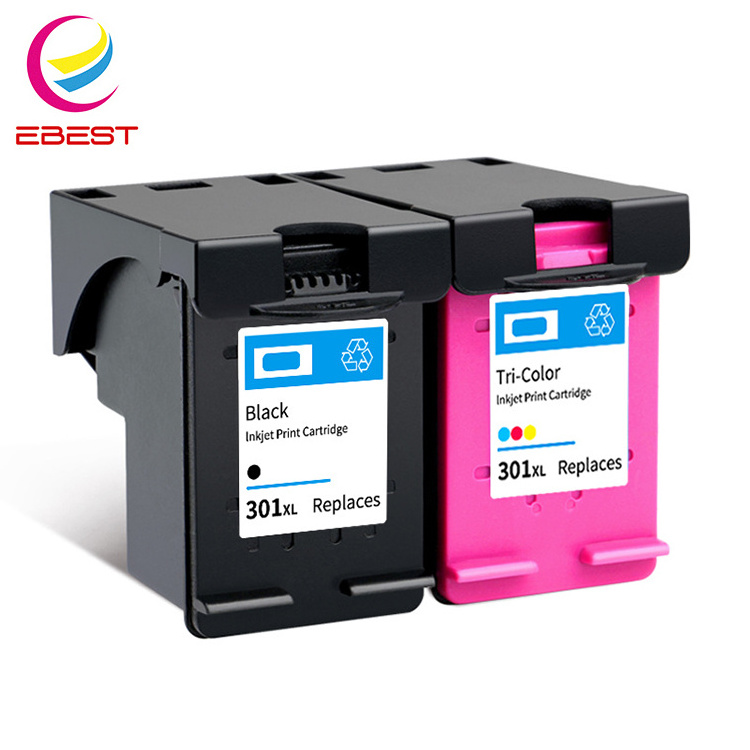 EBEST Wholesale 301XL printer ink cartridge Compatible for HP Ink replacement 301 for DeskJet 3000 3050 3055 Inkjet Printer