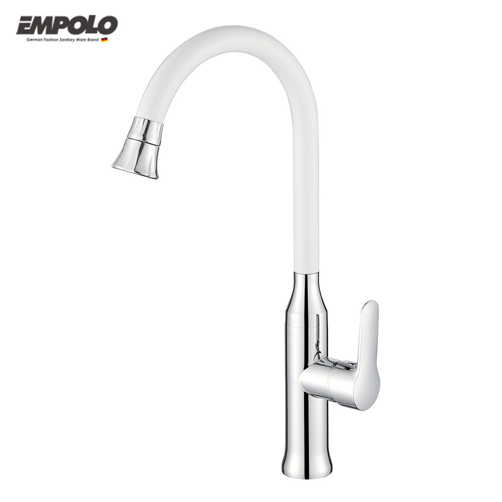 High Quality Industrial Brass Faucet Brands Royal Swan Neck Sink Tap Single Hole Pop Up Pull Down Hidden Kitchen Faucet