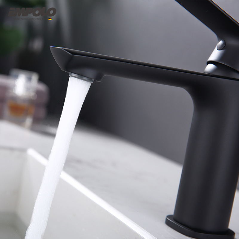 cUPC Watermark Modern Luxury Bathroom Faucet Mixer Vanity Black Copper High Quality WashBasin Sink Water Tap Faucet For Bathroom