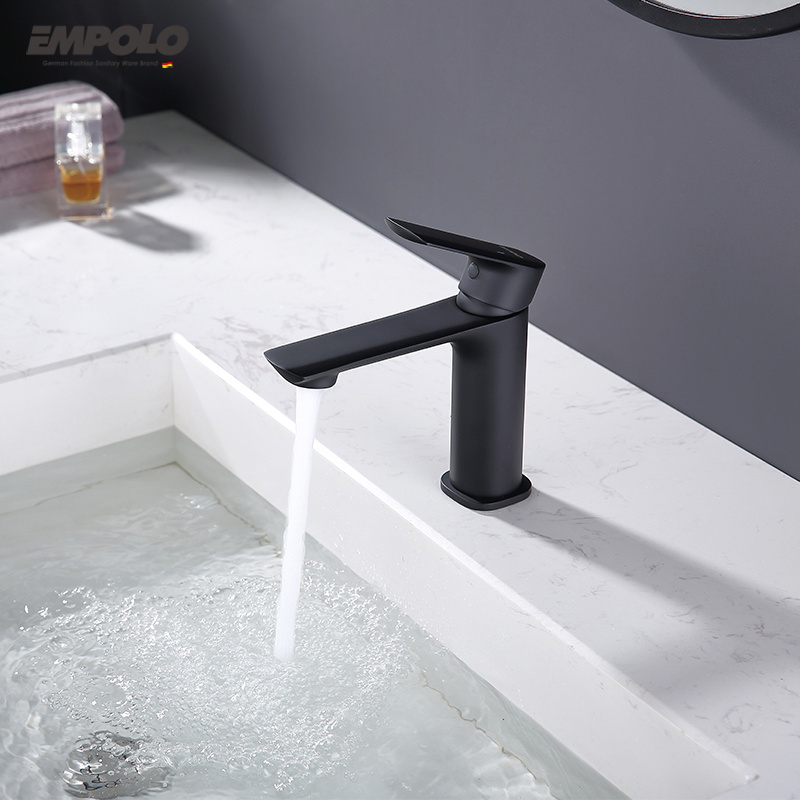 cUPC Watermark Modern Luxury Bathroom Faucet Mixer Vanity Black Copper High Quality WashBasin Sink Water Tap Faucet For Bathroom