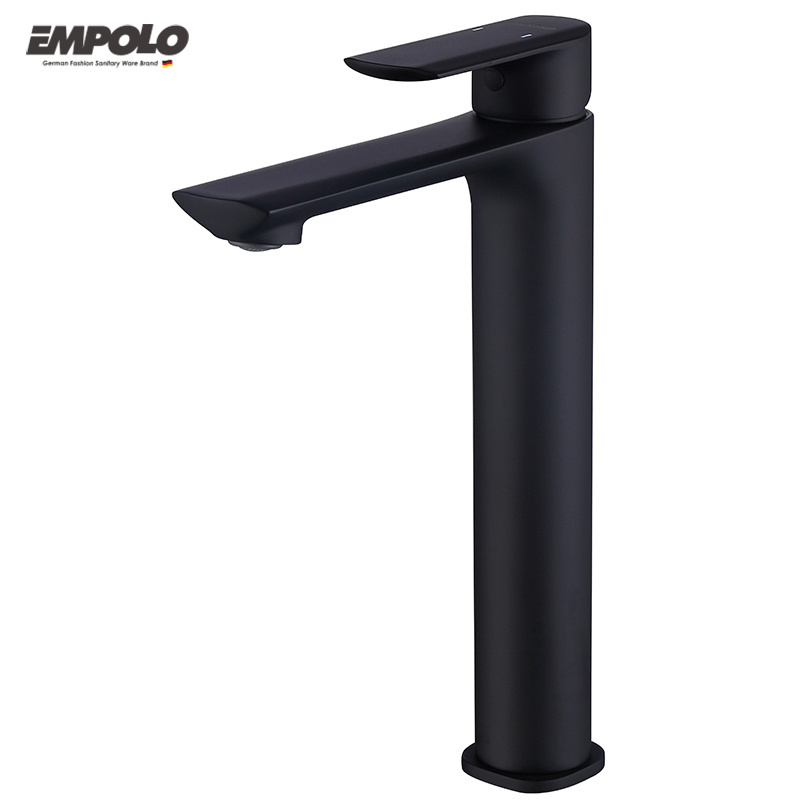 Kaiping faucet black basin faucet waterfall bathroom tall basin faucet