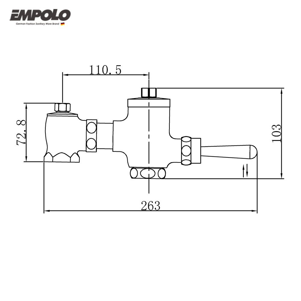 Wc Toilet Flush Valve Sliver Designed Easy Installation Brass New Self-closing Toilet Urinal Flush Valve FV102 Bathroom