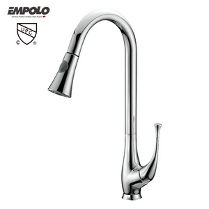 UPC kitchen faucets with pull down sprayer flexible kitchen sink faucet tap