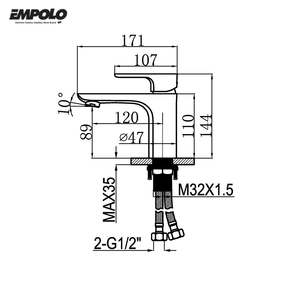 EMPOLO Taps Manufacturer Chrome Bathroom Faucet Tap Single Handle Brass Wash Sink Basin Mixer