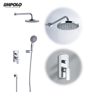 Modern bathroom bath rain shower mixer faucets set brass tap shower faucet