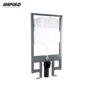 Empolo Hidden In Wall Dual Flush Front Push Button Stainless Steel Concealed Cistern Wall Hung Toilet Water Tank