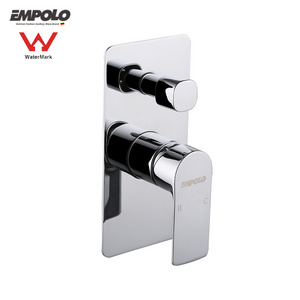 Wall Mounted Concealed Shower Faucet Valve Single Lever Two functions Brass Square Shower Mixer Valve with Diverter