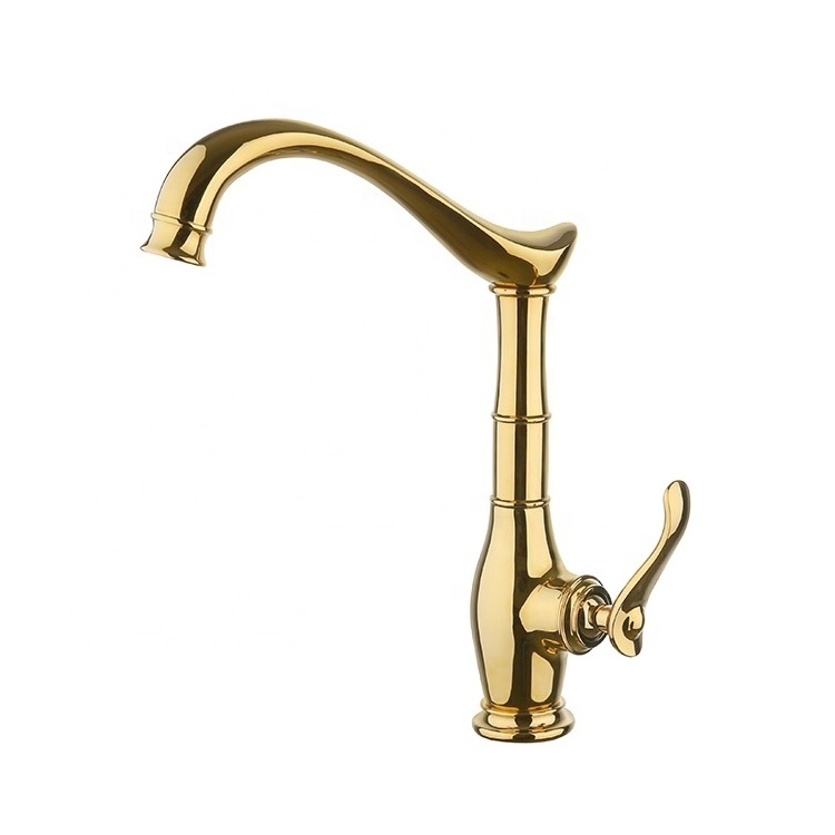 european style antique gold kitchen faucets single lever brass kitchen sink faucet tap