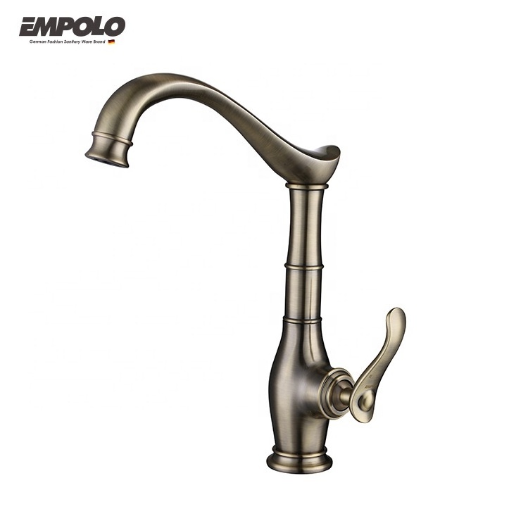 european style antique gold kitchen faucets single lever brass kitchen sink faucet tap