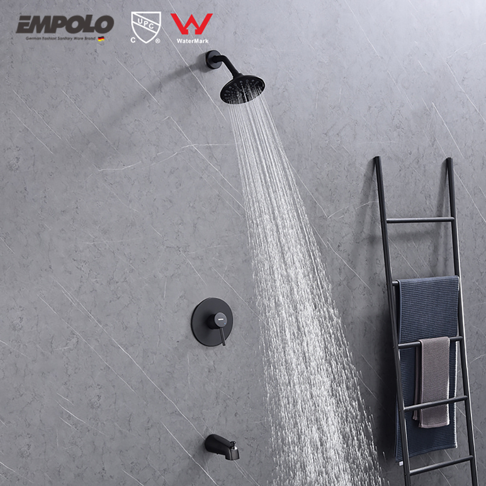 Empolo cUPC 3 Functions Wall Mounted Bathroom Mixer Faucet Hot and Cold Tub Concealed Shower Fixtures Mixers Sets