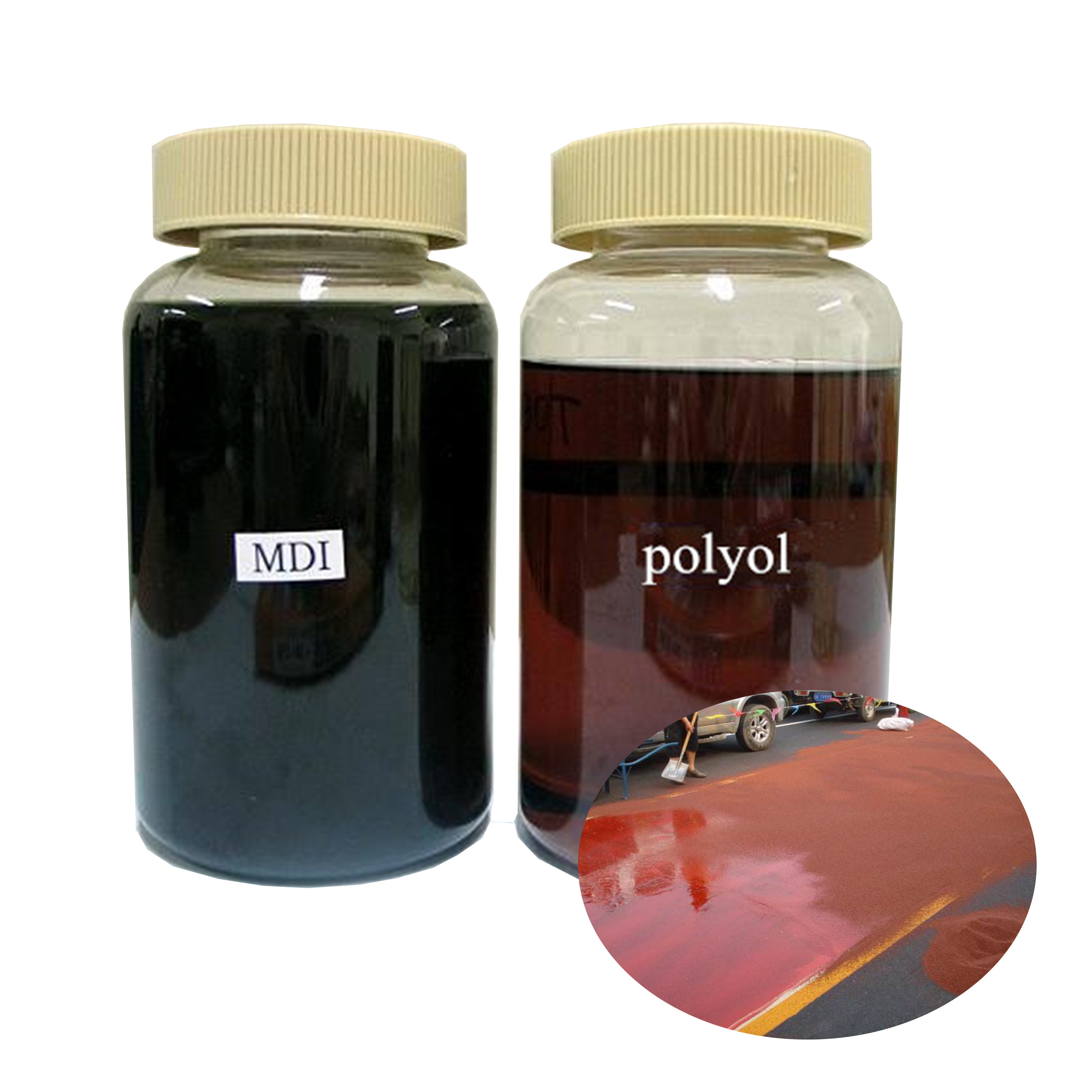 Two Component Colorful Acid Resistant and Anti Skid Road PU Polyurethane Glue