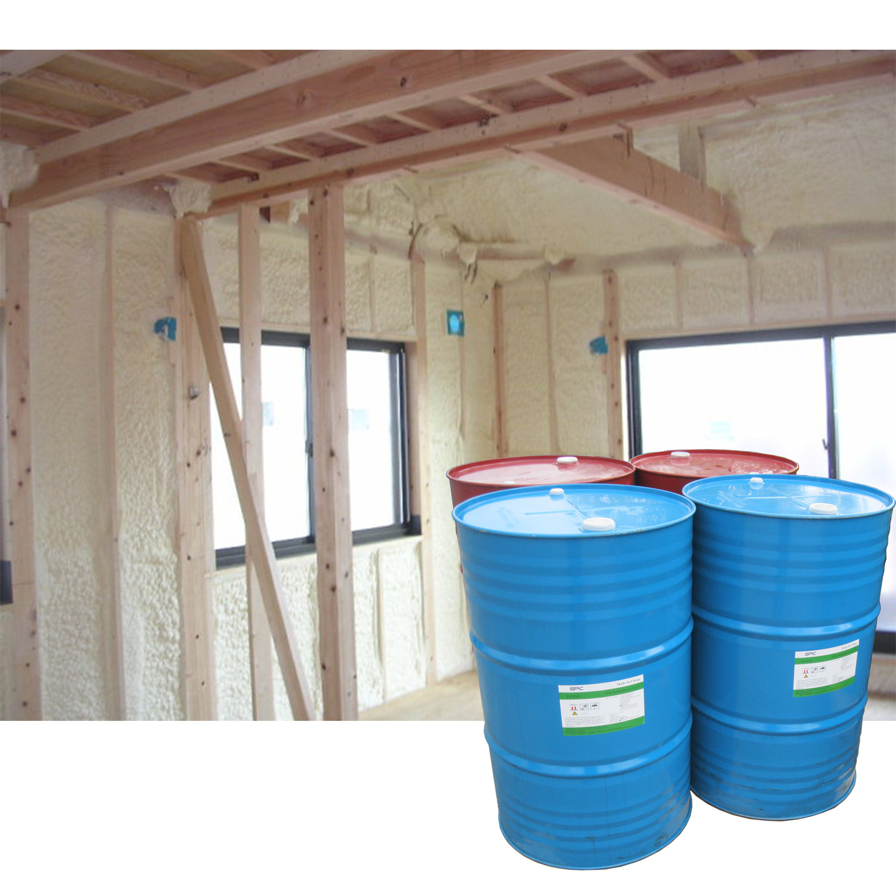 Two Component Polyurethane PU Foam Spray for Wall Thermal Insulation