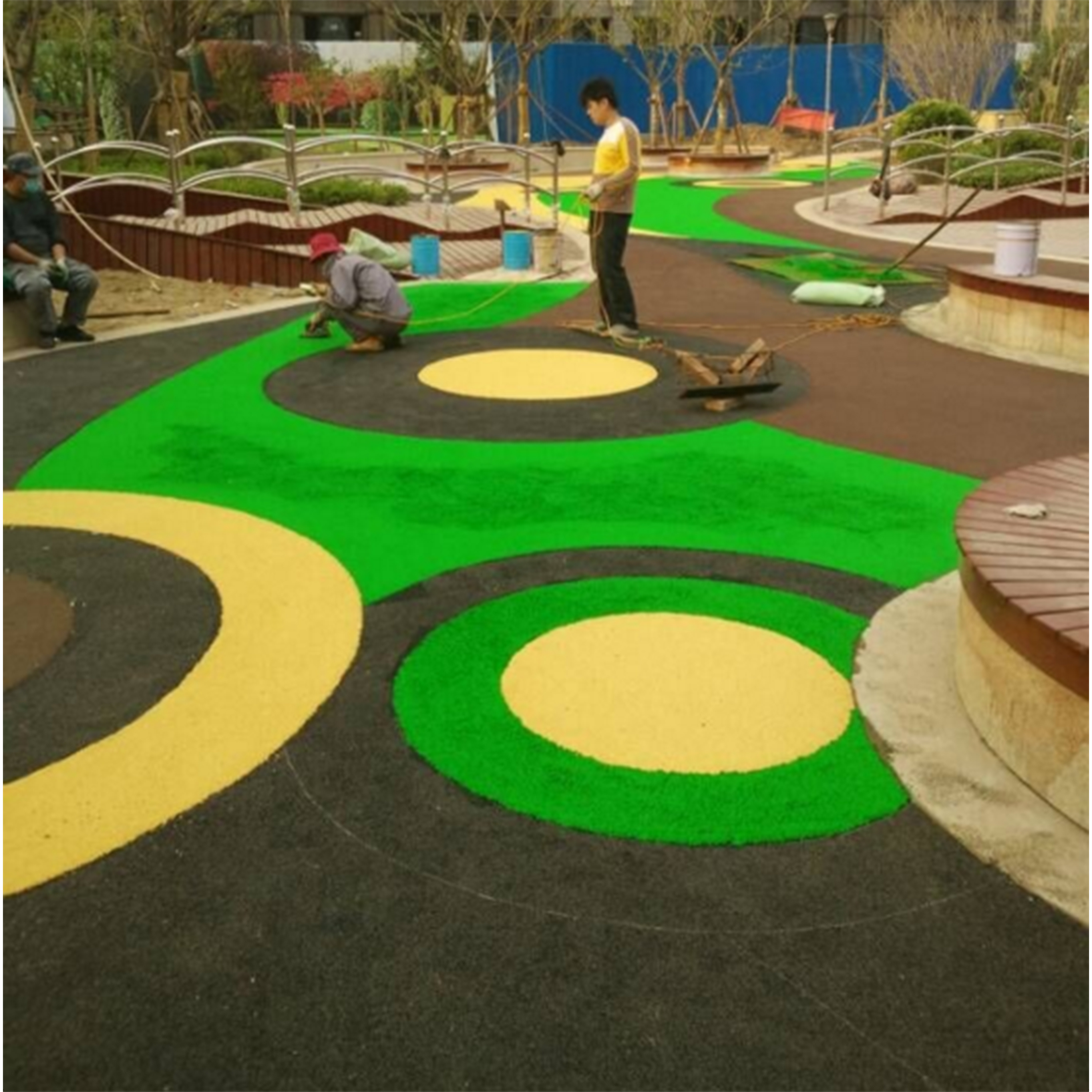 Free Sample Polyurethane PU Epoxy Resin Glue for Colored Pebble Mosaic Walkway