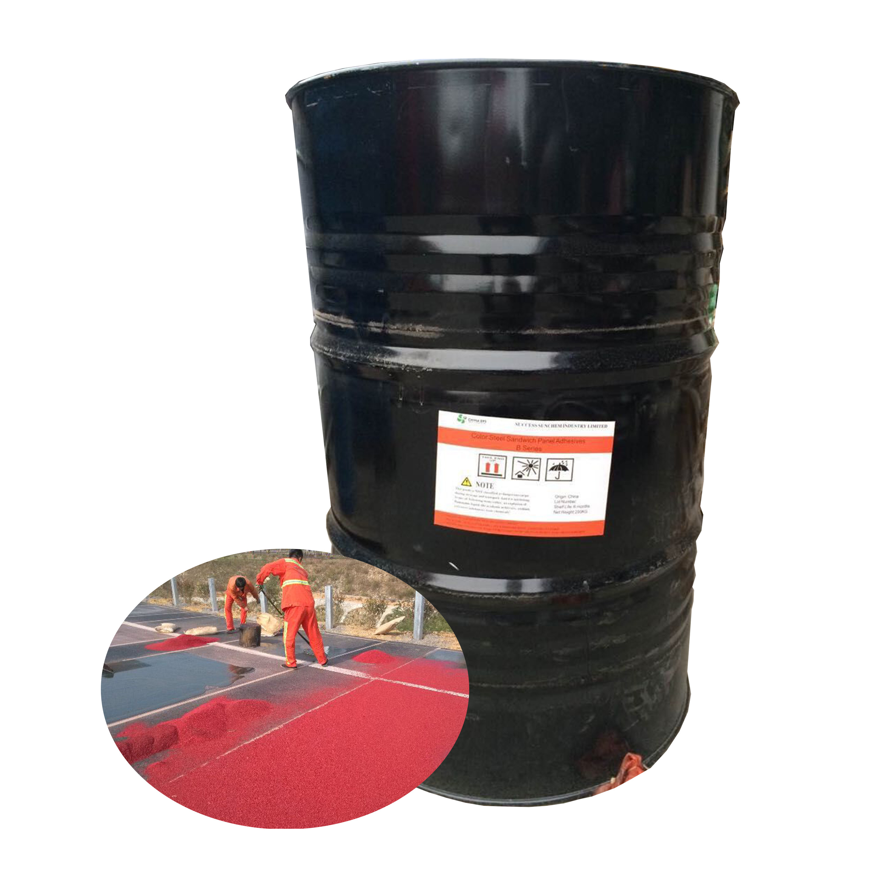 Two-component Polyurethane Binder PU Adhesive Glue for Plastic Flooring Color Road Paving