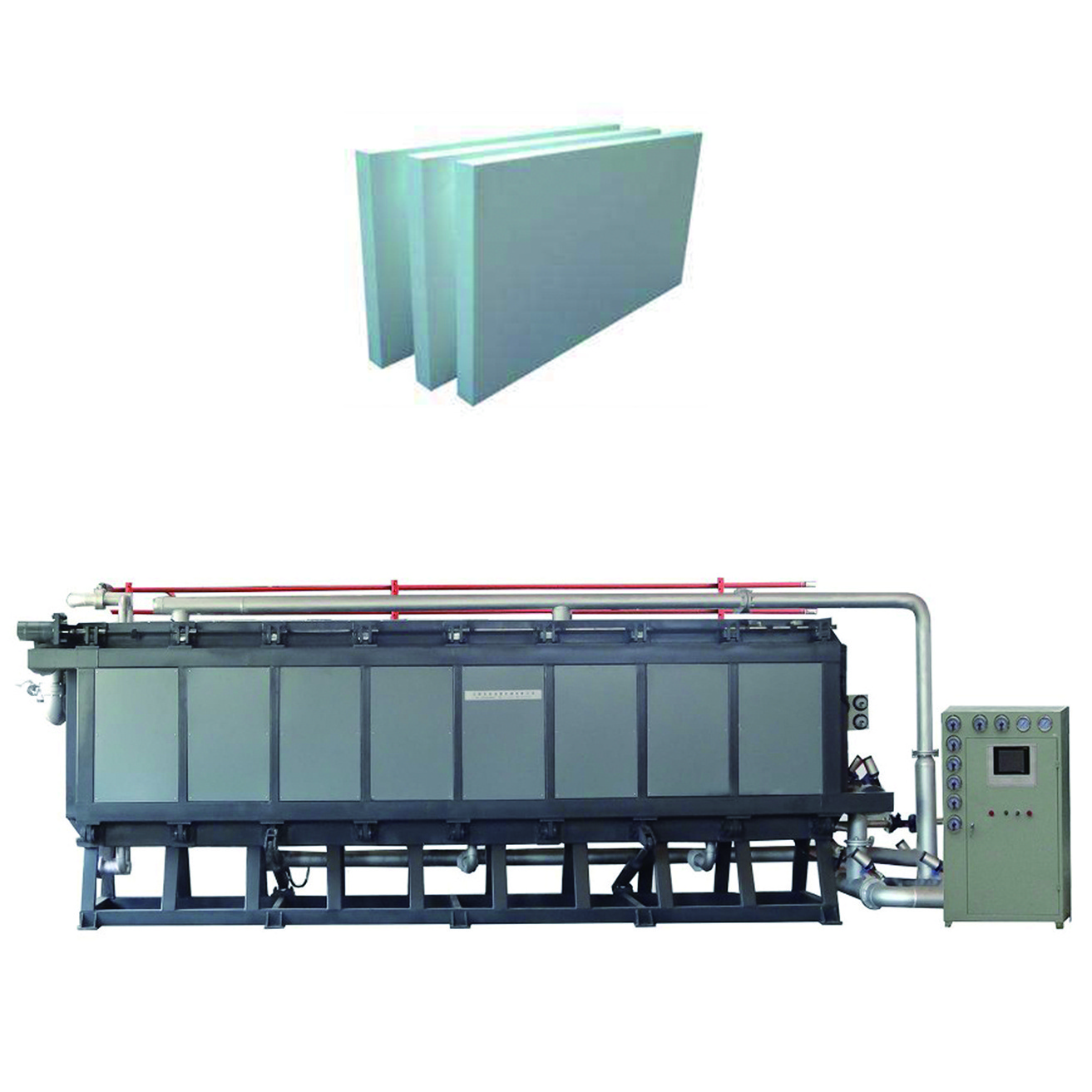 China Automatic EPS Concrete Foaming Expandable Polystyrene Block Moulding Machine